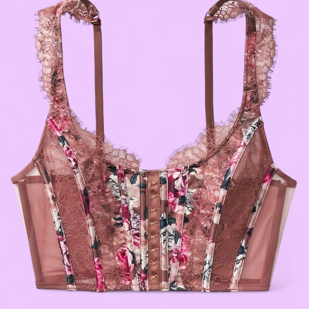Victoria’s Secret Dream Angels Floral Lace Corset Top